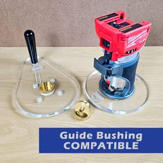 a guide bushing compatable on a table with the words guide bushing comp