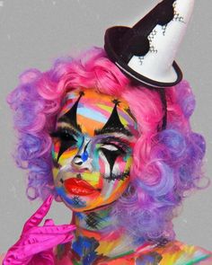 Clown Drag, Haunt Makeup, Clown Face Paint, Holloween Makeup, Animal Makeup