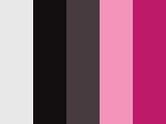 the color scheme is pink, black and grey with some white in it's center