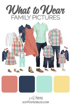 what to wear family pictures in different colors