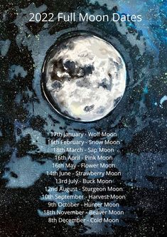 Full Moon Dates, Full Moon Calendar, Sturgeon Moon, Moon Date, Billy B, Cold Moon, Moon Astrology, Moon Reading, Drawn Together