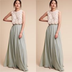 Skirt - Size 2 Top - Size Small Jenny Yoo Collection, Cream Lace Top, Classic Clothing, Jenny Yoo, Cream Lace, Classic Outfits, Tulle Skirt, Lace Top, Anthropologie