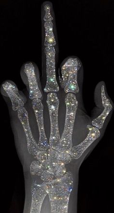 a hand that is made out of diamonds