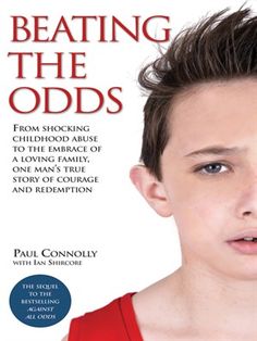 the cover of beating the odds, featuring a young boy with short hair and blue eyes