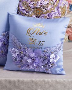 Lavender quinceanera tiara pillow Rapunzel Quinceanera, Rapunzel Quinceanera Theme, Rapunzel Quince, Rapunzel Theme, Lavender Quinceanera, Money Card Box, Quinceanera Theme, Purple Quince, Quinceanera Tiaras