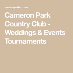 the camera park country club wedding and events tournament