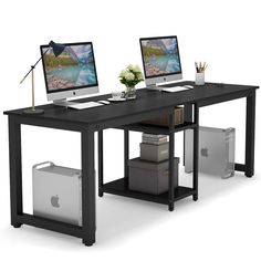 Tribesigns 78 inch Two Person Desk Two Person Office, Double Computer Desk, Two Person Desk, Kids Room Desk, Computer Desk With Storage, Desk With Storage, Modern Office Desk, Solid Wood Desk, Big Desk