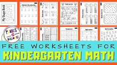 free worksheets for children to practice their math skills and help them learn how to use