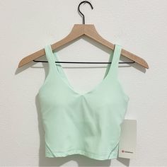 Mint Moment Dance Fits, 24 Birthday, Lululemon Collection, Dream Ideas, Mint Green Tops, Clothing Wishlist, Align Tank, Lululemon Align Tank, Lululemon Tops