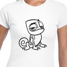 a women's t - shirt with an image of a cartoon character on it