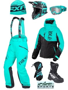 a snowboard outfit with goggles and ski boots