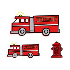 fire truck waterproof stickers