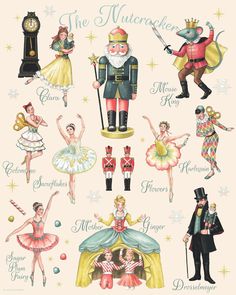 the nutcrackers are all dressed up in their costumes for christmas and new year's eve