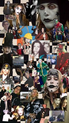 a collage of people dressed in costumes