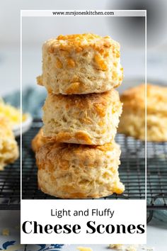 three biscuits stacked on top of each other