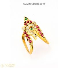 22K Gold Vanki Ring with Cz - 235-GVR301 - Buy this Latest Indian Gold Jewelry Design in 4.750 Grams for a low price of $331.25 Traditional Open Promise Ring, Traditional Gemstone Promise Ring, Traditional Gemstone Open Ring, Traditional Open Ring With Gemstone, Traditional Rings With 17 Jewels For Gift, Gold Vanki Ring Designs, Vanki Ring Gold Plain, Venkateswara Swamy Gold Rings, Govindarajulu Gold Rings