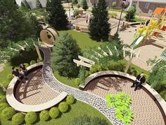 an artist's rendering of a children's play area