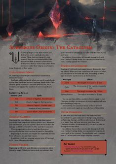 the back side of a brochure with an orange and black background