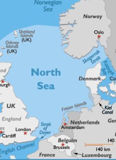 a map of the north sea