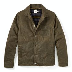 Flint and Tinder Flannel-Lined Waxed Trucker Jacket - Forest | Trucker Jackets | Huckberry Fall Outdoor Leather Jacket With Double-needle Sleeve, Fall Leather Jacket With Double-needle Sleeve For Outdoor, Rugged Winter Leather Jacket For Work, Rugged Leather Jacket For Winter Workwear, Leather Jacket With Double-needle Stitching For Fall Outdoor, Fall Outdoor Denim Jacket With Flap Pockets, Unstructured Utility Outerwear For Winter, Fall Denim Jacket With Flap Pockets For Outdoor, Rugged Winter Utility Jacket With Flap Pockets