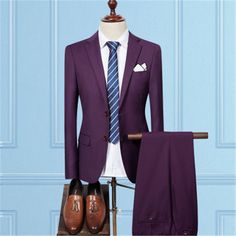 Material: Polyester, Microfiber • Style: Formal, Flat • Type: Suits, Zipper Fly, Single Breasted, Skinny Purple Groom, Mens Navy Suit, Tuxedos Wedding, Terno Slim Fit, Formal Wedding Suit, Terno Slim, Wedding Dress Suit, Prom Suit, Men's Tuxedo