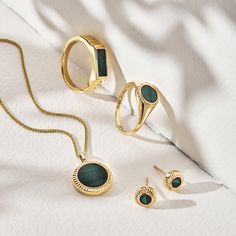 Love has many layers and hidden depths, like the malachite gemstones at the centre of the Reflections of Padarn Gold and Malachite Stud Earrings. Representing the shimmering, tranquil Llyn Padarn lake which graces the lush green landscape of Snowdonia in North Wales, the stones are ringed by 9ct rose gold and set within 9ct yellow gold to create a beguiling piece you’ll naturally connect with.  Matching pendant and rings are available  Lovingly presented in a complimentary gift box  Every piece of Clogau jewellery contains rare Welsh gold Llyn Padarn, Gold Circle Ring, Rectangular Ring, Welsh Gold, Malachite Pendant, Malachite Rings, Tarnished Jewelry, Gold Signet Ring, Snowdonia