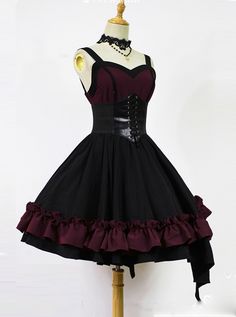 Seraph Night Series Elegant Gothic Lolita Sling Dress Vetements Clothing, Irregular Skirt, Black And Purple, Gothic Dress, Gothic Outfits, Lolita Dress, Gothic Lolita, Pastel Goth