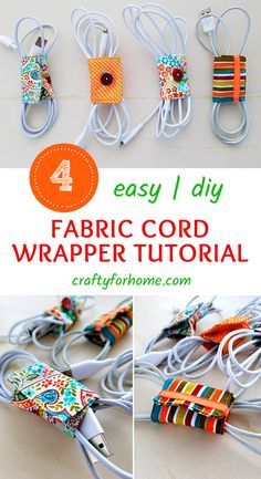 the instructions for how to make fabric cord wrappers with cords and wires in them