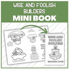 the wise and foolish builder's mini book with instructions on how to use it