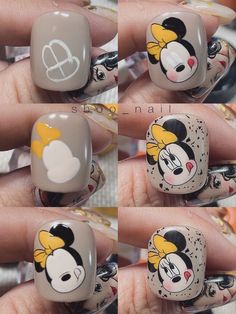 Mickey Mouse Nail Design, Mouse Nail Art, Mickey Mouse Nail Art, Mickey Mouse Nails, Mickey Nails, Easter Nail