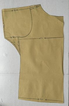 a piece of paper that has been cut out to be used as a sewing project