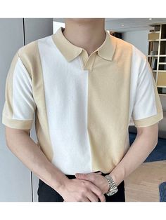 Size:S,M,L,XL,2XL,3XL,4XL,5XLFabric Material:95%Polyester+5%SpandexColour:Black,Beige,GreySuitable Type:FitOccasion:LeisurePattern:Stitching colorThickness:ModerationLabel: YesPackage Included:1 * TopsPlease note:Thanks to your understanding, the size may be 2 cm / 1 inch inaccurate due to manual measurements.SizeShoulderBustSleeve lengthArmholeLengthUS/UK/AU SizecminchcminchcminchcminchcminchS47.5cm18.70ʺ107cm42.13ʺ24.5cm9.65ʺ37.5cm14.76ʺ70cm27.56ʺM49cm19.29ʺ112cm44.09ʺ25cm9.84ʺ39cm15.35ʺ71cm27 Casual Beige Patchwork Tops, Beige Casual Tops With Contrast Color, White Color Block Short Sleeve Polo Shirt, Beige Crew Neck Color Block Tops, Casual Beige Color Block Tops, Summer Short Sleeve Color Block Polo Shirt, Summer Color Block Short Sleeve Polo Shirt, Casual Color Block Short Sleeve Polo Shirt, Patchwork Shorts