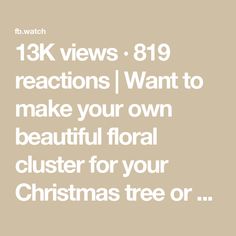 13K views · 819 reactions | Want to make your own beautiful floral cluster for your Christmas tree or centerpiece? It’s easier than you think! In just a few simple steps, you can create a stunning arrangement with just two flowers & two sprays!✨

Here’s how: 

1️⃣ Place two sprays together. Choose two different profiles-like a berry and leaf. Pull some of the bottom spray forward to marry them together. 

2️⃣ Add your flowers on top of the sprays, angling the heads in different directions.

3️⃣ Twist one of the stems around all the other stems, to hold them all together and create a “tree bouquet”and don’t forget to fluff it up for that perfect, polished look!

When inserting your floral cluster, run the stems upward into the tree, so that the sprays cascade down and out from the tree! 

T Two Flowers, Make Your Own, You Think, Berry, Thinking Of You, Spray, Make Your, Twist, Christmas Tree