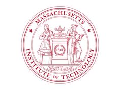 the massachusetts state seal with two men standing in front of a podium and holding papers