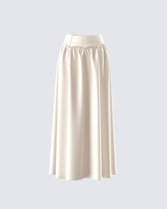 Chic Lined Maxi Skirt, Chic Solid Color Maxi Skirt With Lining, Spring Ruched Midi Maxi Skirt, Elegant Ruched Skirt In Solid Color, Elegant Ruched Solid Color Skirt, Elegant Solid Ruched Skirt, Elegant Beige Tiered Skirt Bottoms, Elegant Ruched Maxi Skirt For Summer, Chic Stretch Full Maxi Skirt