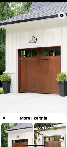 an image of a garage door with the words more like this above it and below it