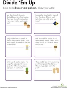 the worksheet for dividing words and numbers to make it easier in order to learn how