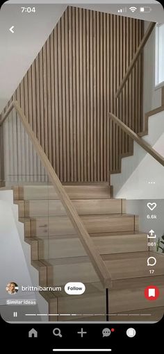 an image of stairs on the phone screen