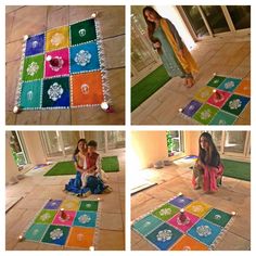 Rangoli Designs Medium Size, Bornean Rangoli, Rangoli Side Designs, Easy Rangoli Designs Diwali, Rangoli Designs Latest