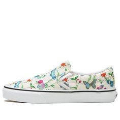 Vans Parks Project x Classic Slip-On 'Butterfly Floral' VN0A5AO8UC0 (SNKR/Skate/Casual/Unisex/Low Top) Parks Project, Project X, Vans Slip On, Vans Shop, Stylish Sneakers, Low Top, Perfect Pair, Slip On, Sneakers