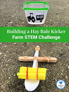 Farm STEM Challenge- Building a Hay Bale Kicker - JDaniel4s Mom Farm Animals Activities For Elementary, Stem Farm Activities, Farm Activities For School Age Kids, Farm Themed Stem Activities, Farm Experiments For Kids, Farm Summer Camp Activities, Ag Activities For Kids, Elementary Agriculture Activities, Farm Camp Ideas