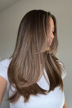 Brown Hair Looks, Brown Hair Inspo, Brunette Hair With Highlights, Brunette Balayage Hair, Brown Hair Balayage, Long Brown Hair