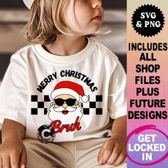 Boys Christmas Shirt, Christmas Shirt Svg, Santa Svg, Christmas T Shirt Design, Svg Kids, Boys Christmas, Svg Funny, Future Design, Shirt Svg