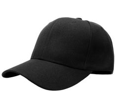 a black baseball cap is shown on a white background and has no image in it