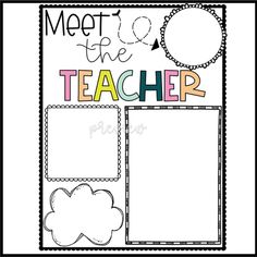 a printable teacher's workbook with the words meet up to the teacher