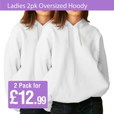 Find ideas๏ฟฝand inspiration for Ladies Oversized Hoodie Pullover 2PK Hooded Sweatshirts Fleece Hoody White S-XL, Womens Sweaters White Double-lined Hood Sweatshirt For Winter, White Hooded Sweatshirt With Double-lined Hood, Cheap Pink Sweatshirt With Adjustable Hood, White Oversized Sweatshirt With Double-lined Hood, White Hoodie With Double-lined Hood For Loungewear, White Functional Moisture-wicking Hoodie, Oversize Hoodie, Jacket Style, Pullover Hoodie