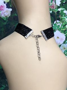 Cinderella Sparkle Black Velvet Necklace Choker Adjustable Gothic Choker For Costume Party, Adjustable Metal Choker For Party, Adjustable Metal Choker For Parties, Gothic Choker For Party, Adjustable Black Choker For Party, Party Jewelry In Silver With Black Ribbon, Silver Jewelry With Black Ribbon For Parties, Adjustable Black Choker For Costume Party, Gothic Adjustable Choker For Formal Occasions