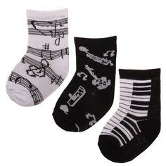 Musical Themed Crew Socks for Toddlers 3-Pack Black Baby Music, Toddler Age, Philadelphia Pennsylvania, Crew Socks, Pennsylvania, Little One, Philadelphia, Musical, The Next