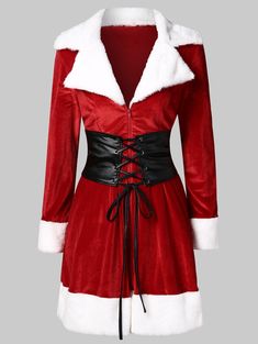 Cheap Dresses Long Sleeve, Christmas Coat, Dresses Christmas, Movie Replica, Fashion Site, Red Velvet Dress, Long Sleeve Dresses, Christmas Party Dress, Cake Donuts