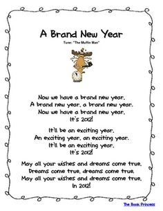 a new year poem with a reindeer on it's face and the words above it